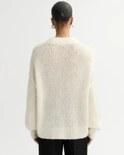 Dzianinowy sweter z okrągłym dekoltem