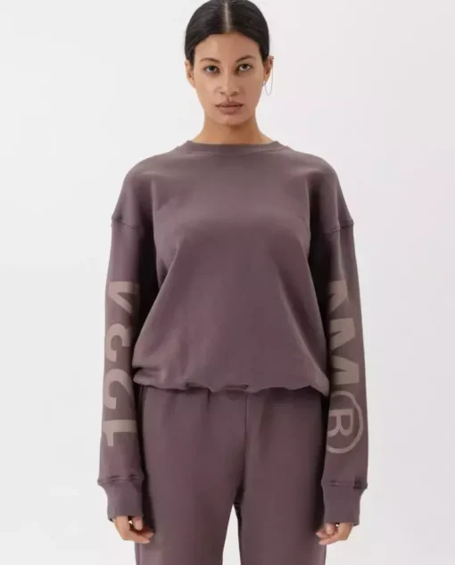 Fioletowa bluza z bawełny organicznej