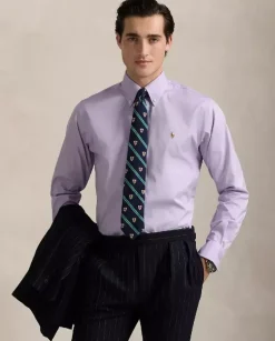 Fioletowa koszula Oxford Custom Fit