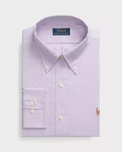 Fioletowa koszula Oxford Custom Fit