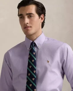 Fioletowa koszula Oxford Custom Fit