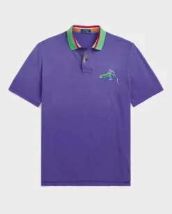 Fioletowa koszulka polo Classic Fit