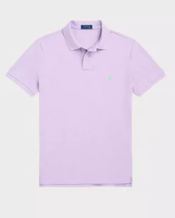 Fioletowa koszulka polo Custom Slim Fit