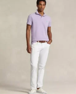 Fioletowa koszulka polo Custom Slim Fit