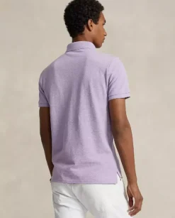 Fioletowa koszulka polo Custom Slim Fit