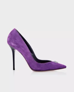 Fioletowe szpilki Suede Decollecte