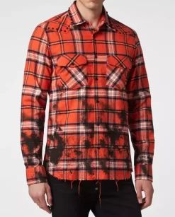 Flanelowa koszula w kratę Gothic