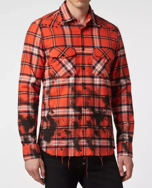 Flanelowa koszula w kratę Gothic