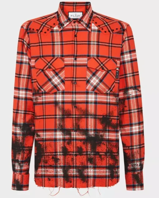 Flanelowa koszula w kratę Gothic