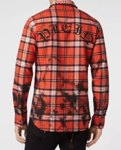 Flanelowa koszula w kratę Gothic