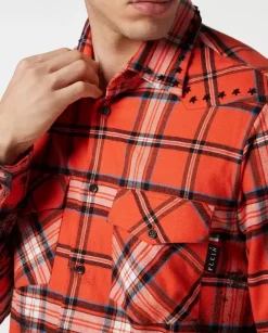 Flanelowa koszula w kratę Gothic