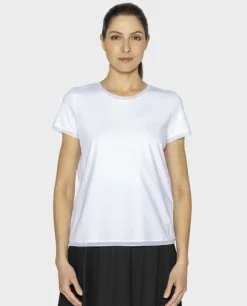 Gładki t-shirt w kolorze białym
