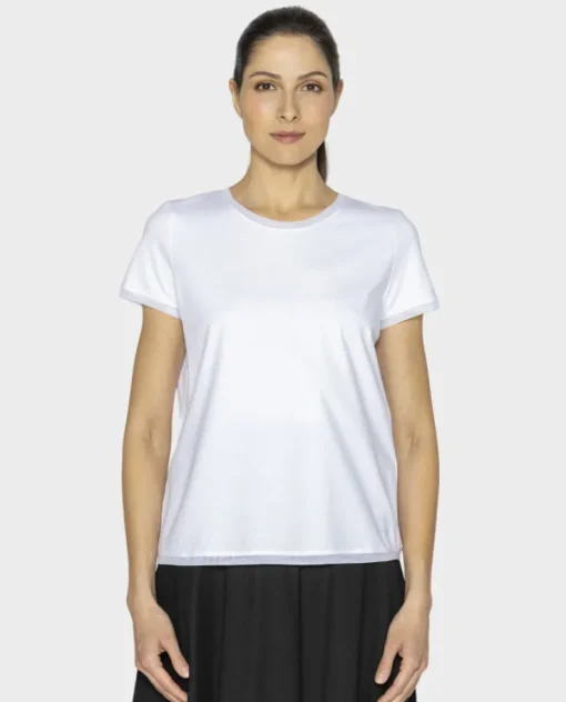 Gładki t-shirt w kolorze białym