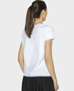 Gładki t-shirt w kolorze białym