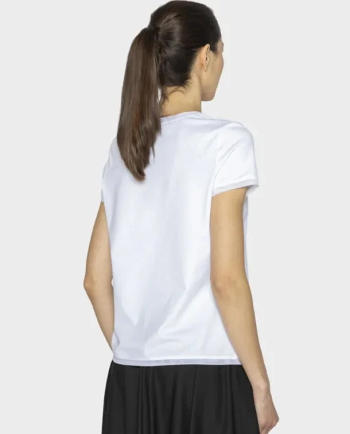 Gładki t-shirt w kolorze białym
