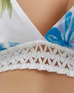 Góra od bikini z ozdobnym wykończeniem