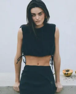 Grafitowy top Persephone