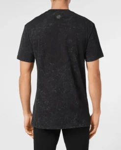 Grafitowy T-shirt z motywem orła