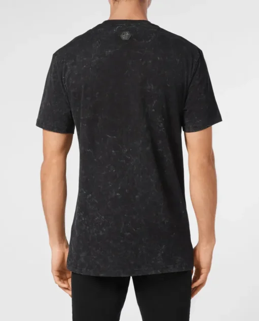 Grafitowy T-shirt z motywem orła