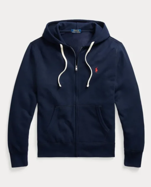 Granatowa bluza z czerwonym logo