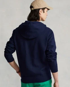 Granatowa bluza z czerwonym logo