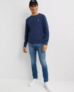 Granatowa bluza z haftowanym logo
