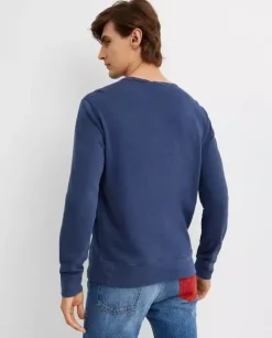 Granatowa bluza z haftowanym logo