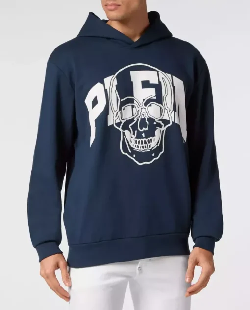Granatowa bluza z kapturem Skull