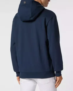 Granatowa bluza z kapturem Skull