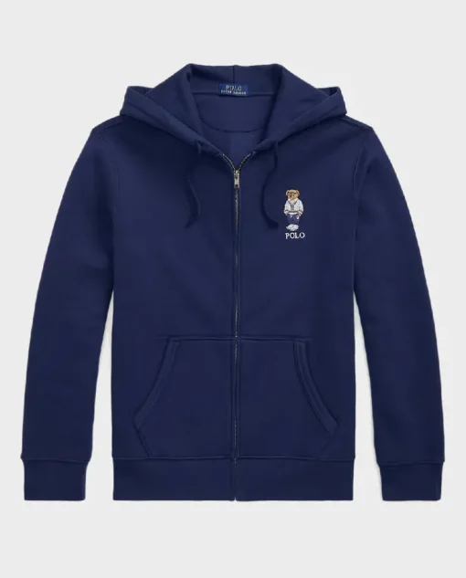 Granatowa bluza z kapturem Polo Bear