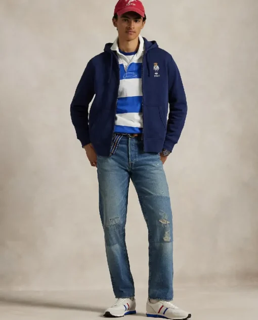 Granatowa bluza z kapturem Polo Bear