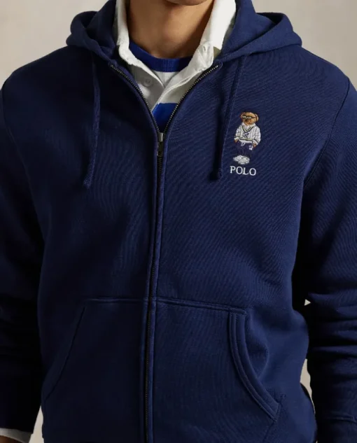 Granatowa bluza z kapturem Polo Bear