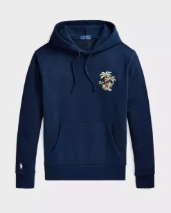 Granatowa bluza z kapturem