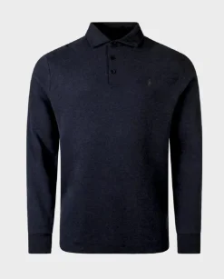 Granatowa bluzka polo z logo