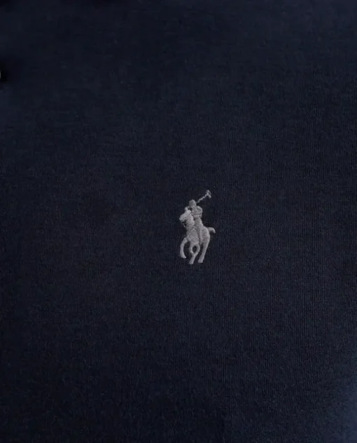 Granatowa bluzka polo z logo