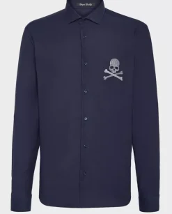 Granatowa koszula Skull&Bones