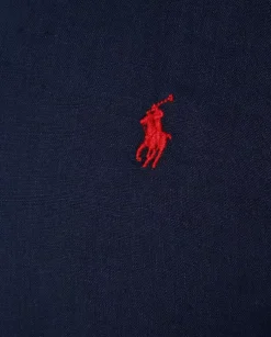 Granatowa koszula Slim Fit z logo