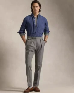 Granatowa koszula z logo Custom Fit