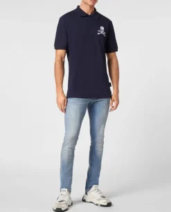 Granatowa koszulka polo
