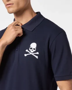Granatowa koszulka polo