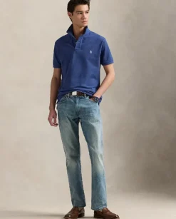 Granatowa koszulka polo Custom Slim Fit