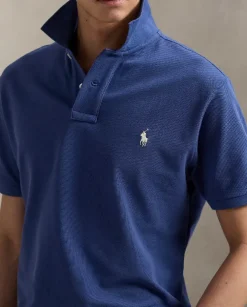 Granatowa koszulka polo Custom Slim Fit