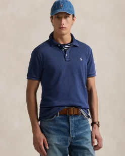 Granatowa koszulka polo Custom Slim Fit