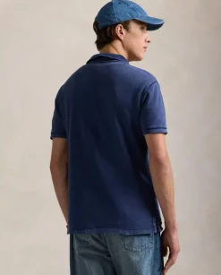Granatowa koszulka polo Custom Slim Fit