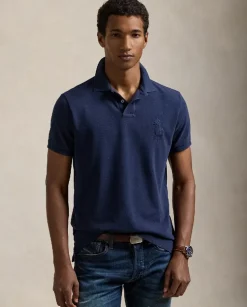 Granatowa koszulka polo Custom Slim Fit