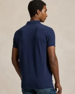 Granatowa koszulka polo Custom Slim Fit
