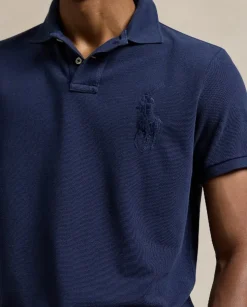 Granatowa koszulka polo Custom Slim Fit