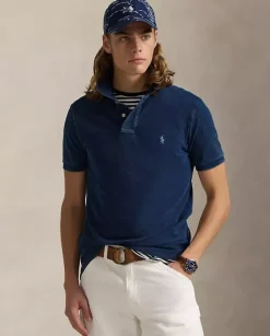 Granatowa koszulka polo Custom Slim Fit