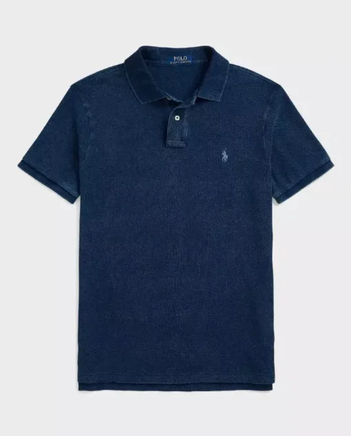 Granatowa koszulka polo Custom Slim Fit