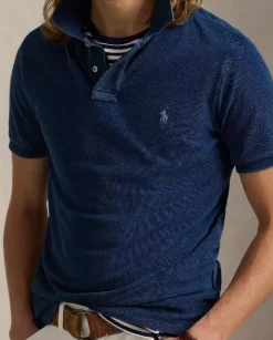 Granatowa koszulka polo Custom Slim Fit